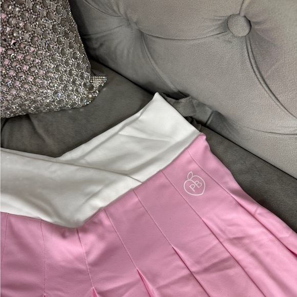 NWT Pcheebum Pink and White Pleated Skort - Picture 2 of 5